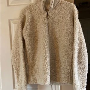 Cream Sherpa pullover